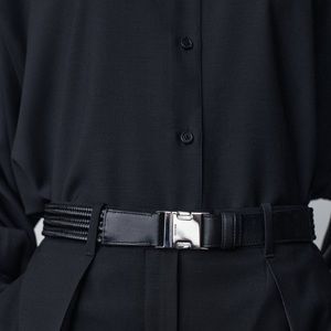 New The Row Alex Woven Belt in Leather $1,010 Size S